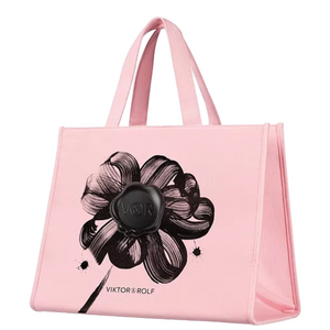 Viktor & Rolf Flowerbomb Tote Shopping Bag Pink Black New Authentic